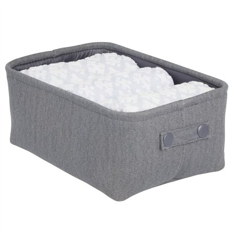 mDesign panier rangement tissu avec revêtement interne et design structuré – rangement maquillage idéal – boite de rangement pra