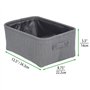 mDesign panier rangement tissu avec revêtement interne et design structuré – rangement maquillage idéal – boite de rangement pra