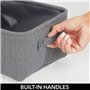 mDesign panier rangement tissu avec revêtement interne et design structuré – rangement maquillage idéal – boite de rangement pra