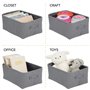 mDesign panier rangement tissu avec revêtement interne et design structuré – rangement maquillage idéal – boite de rangement pra