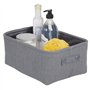 mDesign panier rangement tissu avec revêtement interne et design structuré – rangement maquillage idéal – boite de rangement pra