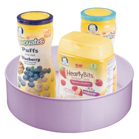 mDesign boite de rangement pour nourriture pour bébé – rangement de cuisine peu encombrant pour petits pots bébé – plateau tourn