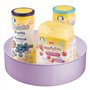 mDesign boite de rangement pour nourriture pour bébé – rangement de cuisine peu encombrant pour petits pots bébé – plateau tourn