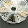 BornFeel Fermoirs Boucles d'oreilles 8 en 1 Kit Fermoirs Embouts 400 Pièces Argent Or Bronze Forme de Balle Papillon pour Boucle