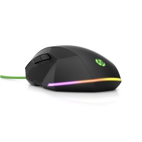 HP Pavilion 200 - Souris Gaming Noir/Vert (Filaire - USB