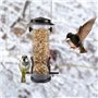 MIXXIDEA Lot de 2 mangeoires à oiseaux sauvages à suspendre en acier inoxydable, résistantes à l'eau, mangeoires à oiseaux pour 