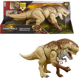 Mattel Jurassic World Rebirth Distortus Rex Rumble N Rampage Figurine d'action dinosaure 55