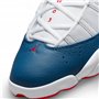 Nike Jordan 322992-012 Chaussures de basket-ball à 6 anneaux pour homme Blanc/rouge université/Gris acier clair/bleu véritable, 
