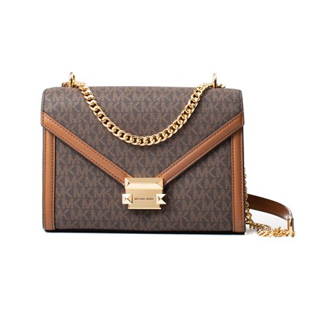 Sac à Bandoulière Michael Kors Whitney Marron 24 x 18 x 8 cm