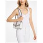 Michael Kors Greenwich Petit sac à bandoulière en cuir Saffiano Blanc optique, Blanc (Optic White), Small