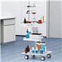 VEVOR Chariot de Laboratoire en Acier, Chariot Médical à 3 Couches, Chariot de Service Grande Capacité de Charge 100 kg avec Rou
