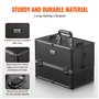 VEVOR Mallette de Maquillage Plateaux 6 Niveaux Boîte de Rangement Portable 370 mm avec Poignée, Sangle, Trousse Maquillage Prof