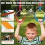 VEVOR Parcours Ninja pour Enfants Kit Slackline et Parcours d’Obstacles 2x17 m Charge 226,8 kg 12 Obstacles Équipement de Jeu Ex