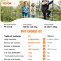 VEVOR Parcours Ninja pour Enfants Kit Slackline et Parcours d’Obstacles 2x17 m Charge 226,8 kg 12 Obstacles Équipement de Jeu Ex