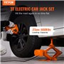 VEVOR Cric Losange 3 T 12 V DC Cric Électrique à Ciseaux Levée 130-370 mm 170-420 mm Cric de Levage avec Clé à Chocs Manivelle C