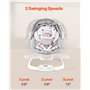 VEVOR Balancelle Transat Bébé 3 Vitesses 3 Positions de Siège Panneau Tactile IMD Télécommande Bluetooth 10 Berceuses Prédéfinie