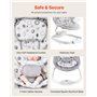 VEVOR Balancelle Transat Bébé 3 Vitesses 3 Positions de Siège Panneau Tactile IMD Télécommande Bluetooth 10 Berceuses Prédéfinie