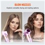 VEVOR Brosse Sèche-cheveux 6 en 1 Styler Multifonction Professionnel Ionique avec 2 Bigoudis à Enroulement Automatique, 3 Brosse
