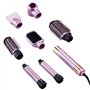 VEVOR Brosse Sèche-cheveux 6 en 1 Styler Multifonction Professionnel Ionique avec 2 Bigoudis à Enroulement Automatique, 3 Brosse