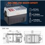 VEVOR Glacière Électrique Portable de 35 L Réfrigérateur de Voiture Portable 12/24 V CC 100-240 V CA Frigo Voiture Double Zone 0