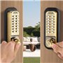 VEVOR Serrure à Code Mécanique à 14 Touches, Serrure de Porte d'Entrée Sans Clé à Clavier Mécanique, avec Poignée, Double Face, 