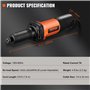 VEVOR Mini meuleuse droite 820 W 7000-30000 tr/min 6 vitesses Ponceuse multifonction avec câble de 1,8 m et pince de serrage 1/4