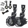 PASSION MOTO Feux Additionels LED Antibrouillards Longue portée Moto Quad 6000LM Puissant + Grille de protection + Faisceaux de