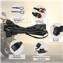 PASSION MOTO Feux Additionels LED Antibrouillards Longue portée Moto Quad 6000LM Puissant + Grille de protection + Faisceaux de 