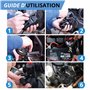 PASSION MOTO Feux Additionels LED Antibrouillards Longue portée Moto Quad 6000LM Puissant + Grille de protection + Faisceaux de 