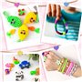 Uolifrem 2800+ Elastiques Bracelet Kit, 32 Couleurs Bracelet Elastique Enfant Kit, Loom Bands avec Accessoires, Élastiques de Br