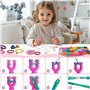 Uolifrem 2800+ Elastiques Bracelet Kit, 32 Couleurs Bracelet Elastique Enfant Kit, Loom Bands avec Accessoires, Élastiques de Br