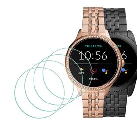 MTHGH Protection Écran pour Fossil Femmes Gen 5E 42mm/ Hommes GEN 5E 44mm Verre Trempé [4 pièces]