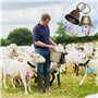 Lumeclat Lot de 2 Colliers pour Chèvres avec Cloches,Colliers en Nylon Réglables pour Moutons,Cloches Anti-Perte pour Petits Ani