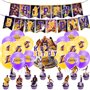 Deco Anniversaire Basket Ensemble 32PCS De Décorations De Fête de Anniversaire Basket-Ball Ensemble De Décorations De Fête De Ba