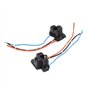 sourcing map 2pcs 3 Terminaux plastique Prise phare H4 Voiture Ampoule Brouillard douille faisceau câblage