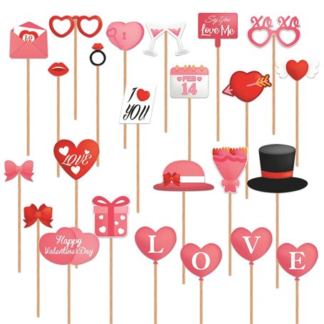 25 PCS Accessoire Photobooth