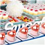 CoKeeSun 30 Pièces Tasses à Dessert avec Couvercles & Cuillères, 160ml Verrines Plastiques en Forme de Coeur, Coupelle à Dessert