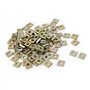 sourcingmap 100 pcs écrou carré M4 x 7 x 2 mm zingué jaune carré machine vis écrous fixation
