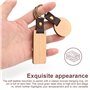 8 Pièces Porte Clés en Bois