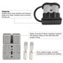 WMYCONGCONG Kit de connecteur de déconnexion Rapide de Batterie 120A pour connecteur de treuil de remorque Gris