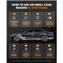Ancel AD310 Valise Diagnostic Auto Multimarque, Universel OBD2 Car Scanner, Lecteur de Code d'erreur de Moteur, OBD2 Diagnostic 