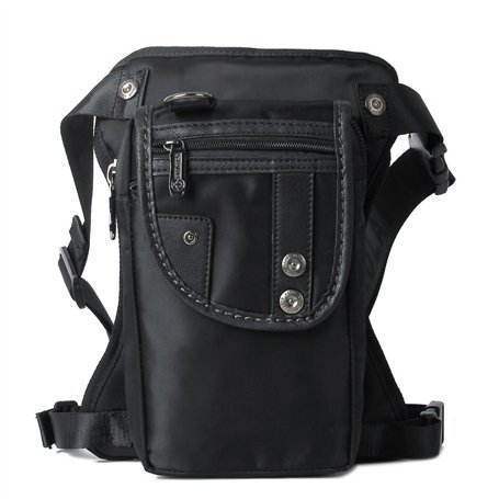 Xieben Nylon Drop Leg Sac pour Hommes Femmes Taille Fanny Packs Moto Vélo Randonnée Vélo Pêche en Plein Air Steampunk Tactique R