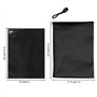 Lot de 100 sacs jetables pour femme - 15,2 x 20,3 cm - Noir opaque - Fermeture éclair - Avec sac de rangement noir - Discret - P
