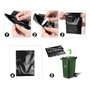 Lot de 100 sacs jetables pour femme - 15,2 x 20,3 cm - Noir opaque - Fermeture éclair - Avec sac de rangement noir - Discret - P