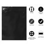 Lot de 100 sacs jetables pour femme - 15,2 x 20,3 cm - Noir opaque - Fermeture éclair - Avec sac de rangement noir - Discret - P