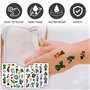 Tatouage Temporaire Enfant 6pcs Miner Tatouage Enfant Tatouage Temporaire Etanche pour Fille Garcon Tatouages Ephémères pour Enf