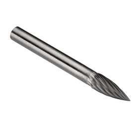 sourcing map Fraise Rotative Lime en carbure de tungstène en forme d'arbre pointu Tige de 6 mm diamètre de tête de 6 mm