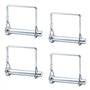 INCREWAY Lot de 4 goupilles de verrouillage carrées en acier au carbone 10mm pour piste de ferme (10 x 60 mm)