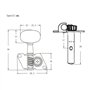 kesoto 6 Mécaniques Metal Machine Guitar Machine (3 Gauche 3 Droite) - Remplacement De La Clé De Réglage Des Cordes Pour Guitare