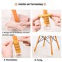 SHULLIN Lot de 8 paires de chaussettes tricotées très élastiques pour pieds de chaise - Antidérapantes - Chaussettes tricotées -